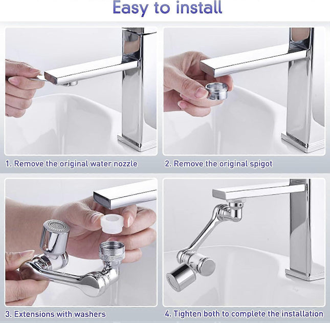 1080 Swivel Extension Faucet Multifunctional Faucet Jet Regulator Swivel Faucet Extension with Aerator – product detail