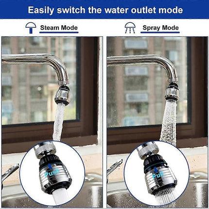 2 Pieces Kitchen Faucet Nozzle Faucet Aerator 360 Swivel Kitchen Faucet Head 2 Modes Kitchen Faucet Aerator with Nozzle Adapters for Kitchen, Bathroom