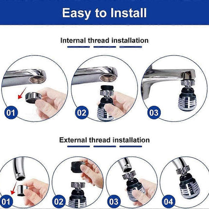 2 Pieces Kitchen Faucet Nozzle Faucet Aerator 360 Swivel Kitchen Faucet Head 2 Modes Kitchen Faucet Aerator with Nozzle Adapters for Kitchen, Bathroom