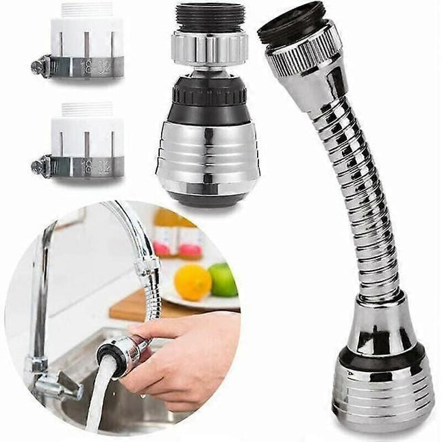 2 Piece Swivel Faucet 360 Degree Swivel Kitchen Faucet 2 Mode Adjustable Shower Head Filter V1263-JX-3172