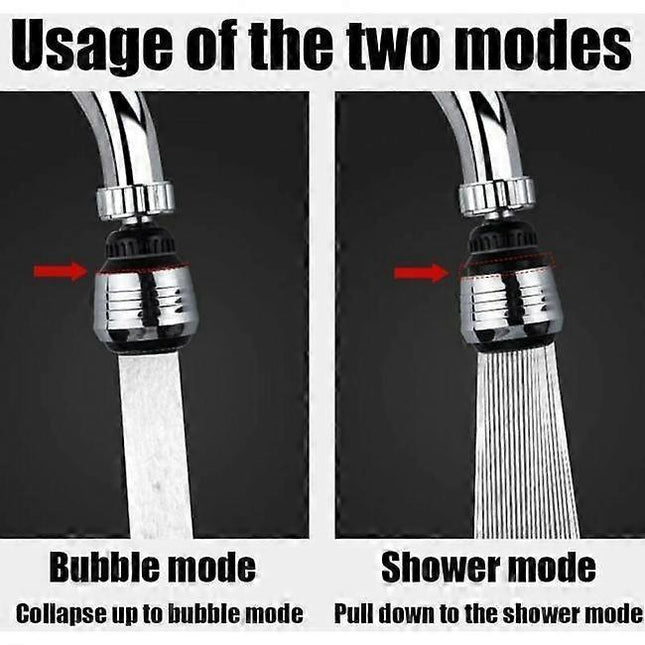 2 Piece Swivel Faucet 360 Degree Swivel Kitchen Faucet 2 Mode Adjustable Shower Head Filter – product detail