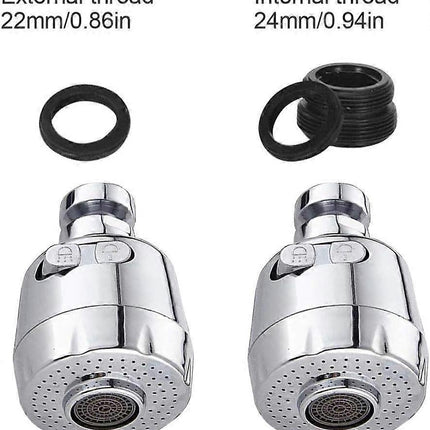 (Shorter Style 1PC,Adapter Included)Huazhi 360 Swivel Kitchen Sink Faucet Aerator Faucet Sprayer Attachment Tap Aerator Faucet Nozzle Faucet Head 55/6