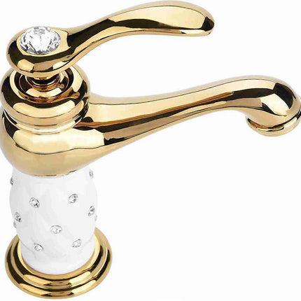 Basin Mixer Tap with Other Accessories Solid Brass Bathroom Sink Faucet Modern Design Chrome Lacquered Copper Bathroom Faucets (Gold)