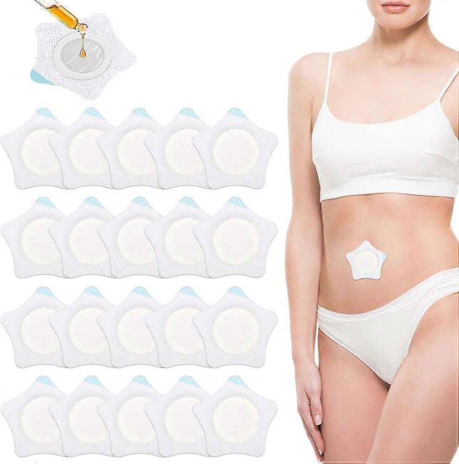20pcs Castor Oil Pack Wrap for Belly Button Self-Adhesive Castor Oil Belly V1263-JX-3197