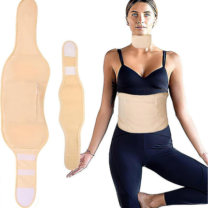 2pcs Castor Oil Pack Kit, Adjustable Reusable Castor Oil Belt & Castor Oil Neck