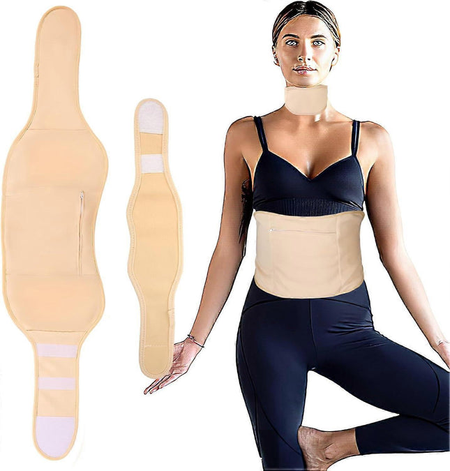 2pcs Castor Oil Pack Kit Adjustable Reusable Castor Oil Belt & Castor Oil Neck V1263-JX-3203