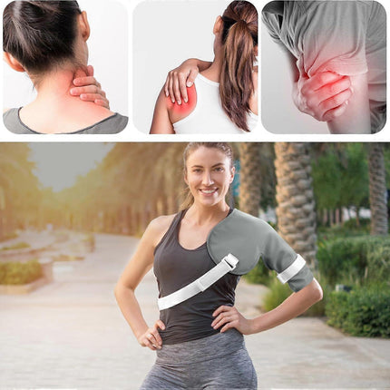 2Pcs Castor Oil Shoulder Pack, Adjustable Castor Oil Pack Wrap for Shoulder Reusable