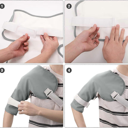 2Pcs Castor Oil Shoulder Pack, Adjustable Castor Oil Pack Wrap for Shoulder Reusable