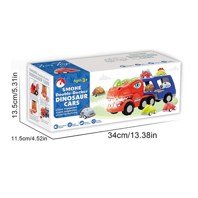 Multicolor Dinosaur Truck with 4 Pull Back Dinosaurs – product detail