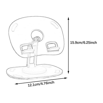 Rotatable Non-Slip Tablet Stand for Desk - White