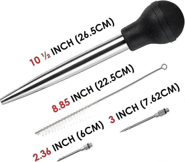4pcs Stainless Steel Turkey Baster Syringe for Cooking – product detail