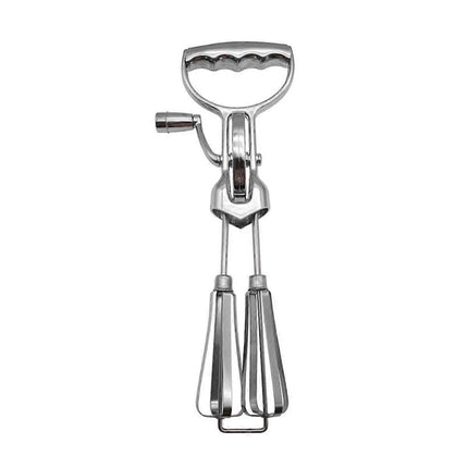 Handheld Double-Head Rotary Whisk - Stainless Steel Hand Whip