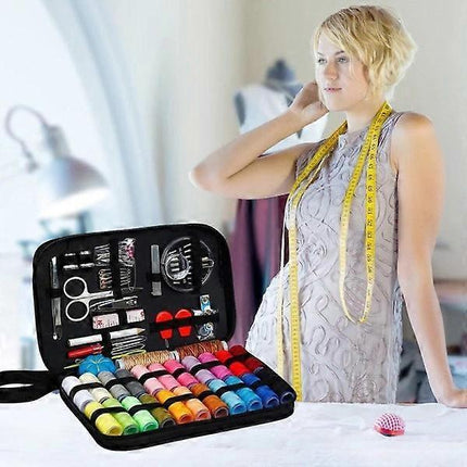 98pcs Sewing Kit - Multi-Color Threads, Needles, Scissors, Tape & Splitter