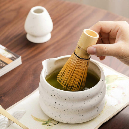 4pcs Matcha Whisk Set - Bamboo Whisk, Holder, Tea Making Tools for Matcha Lovers