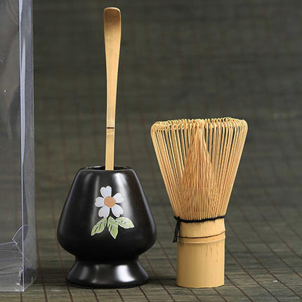 Matcha Whisk Ceremony Set (3pcs) - Whisk, Scoop, Tea Spoon & Bowl