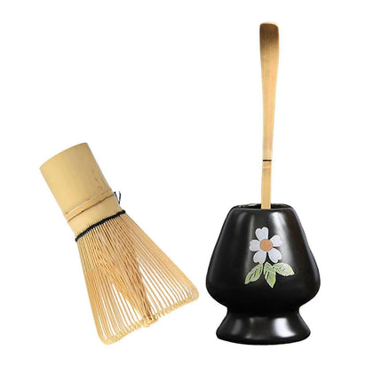 Matcha Whisk Ceremony Set (3pcs) - Whisk, Scoop, Tea Spoon & Bowl