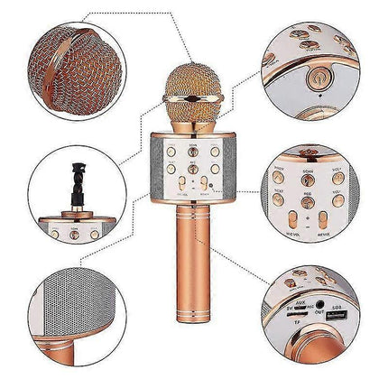 Bluetooth Wireless Microphone - KTV Singing Mic for iPhone, PC, Headset Use