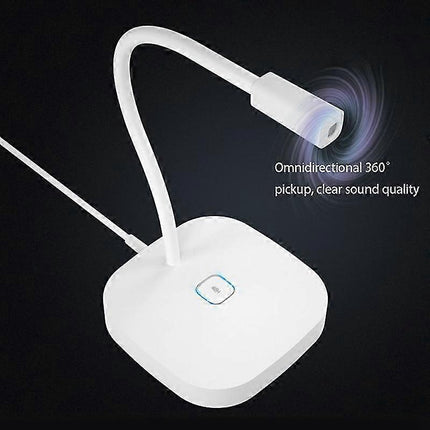 LED USB Desktop Microphone - Condenser Mic with Base for PC, Streaming, Podcast