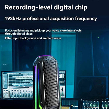 USB Gaming Microphone - Plug-and-Play Computer Condenser Mic