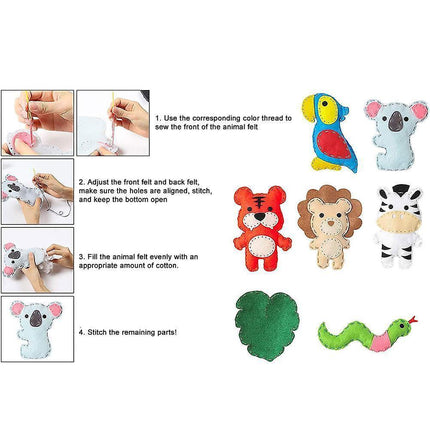 Felt Animal Sewing Kit - DIY Hand Sewing Craft Kit