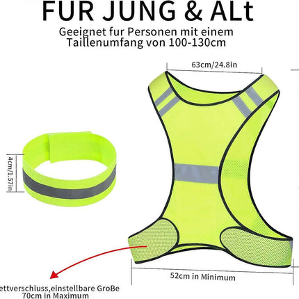 Reflective Vest, High Visibility Reflective Gear for Outdoor Activities and Sports