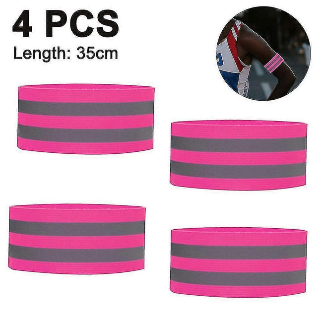 4pcs Reflective Bands Adjustable Reflector Straps High Visibility Night Gear V1263-JX-3821