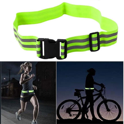 Adjustable Reflective Belt, Portable Running Reflective Gear with Security Tape