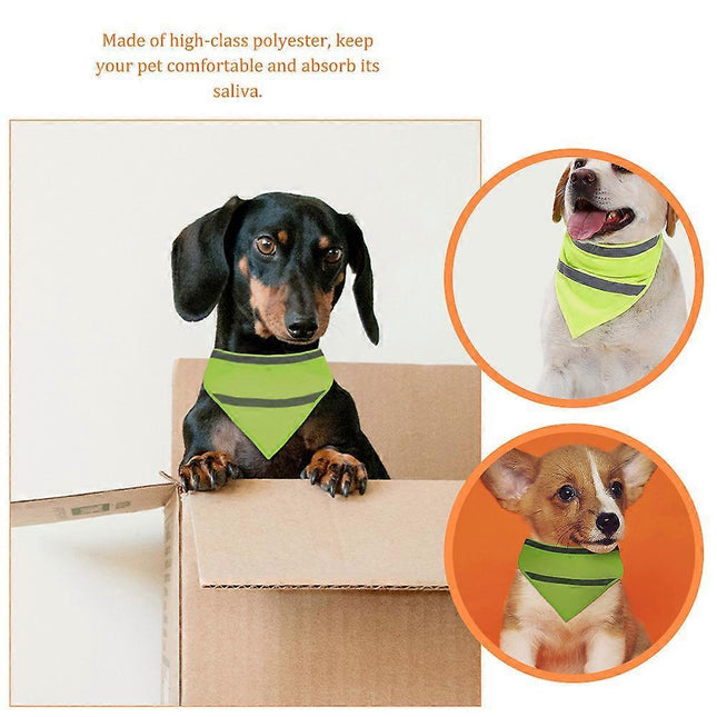 Reflective Dog Scarf Reusable Polyester Dog Bandana Outdoor Gear – product detail