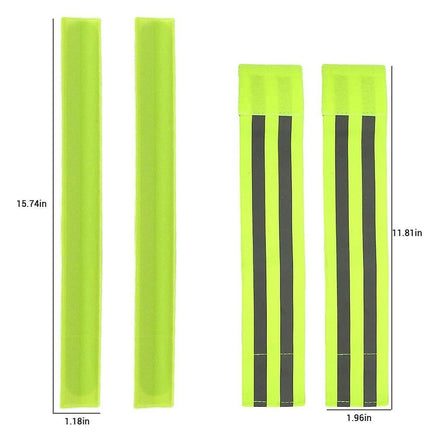4pcs Reflective Bands for Arm, Ankle, Leg, High Visibility Running Gear