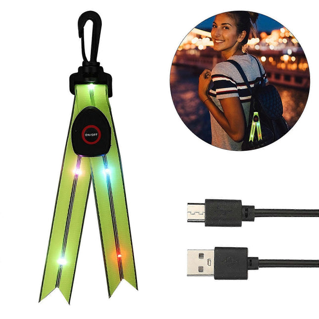 PVC Reflective Keychain Waterproof LED Reflector Pendant Tag for Outdoor Sport security Gear
