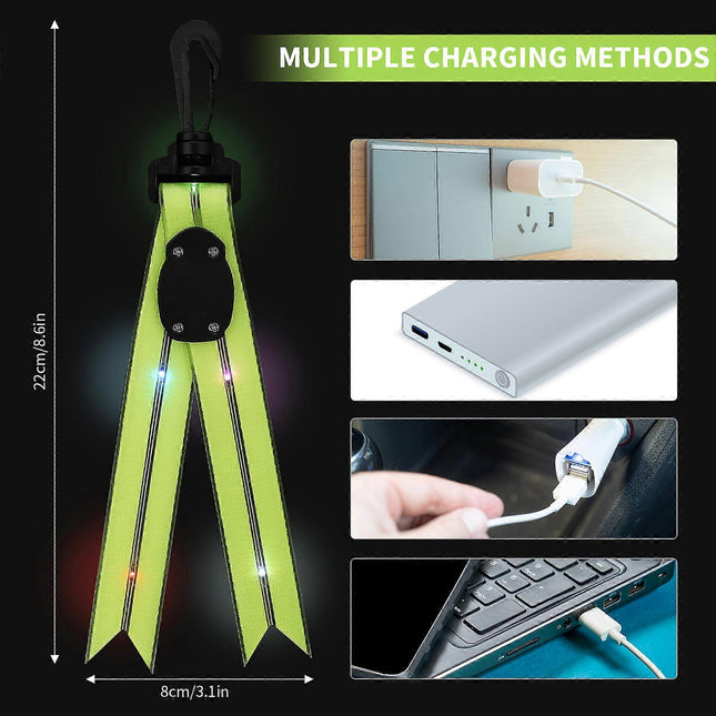 PVC Reflective Keychain Waterproof LED Reflector Pendant Tag for Outdoor Sport security Gear – product detail