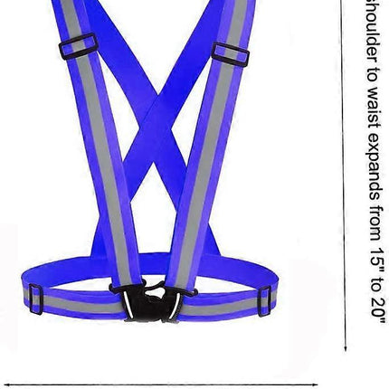 3 Pack Reflective Vest Running Gear, Adjustable High Visibility security Belts for Outdoor Use