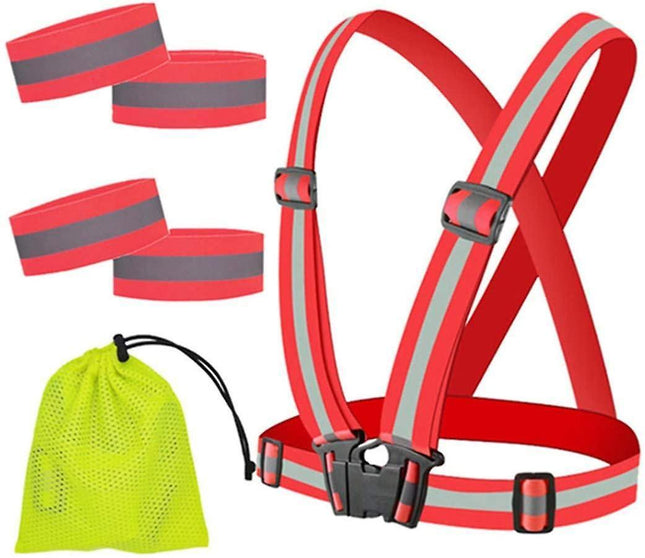 Reflective security Vest Adjustable Reflector Gear Strap for Running and Cycling V1263-JX-3866
