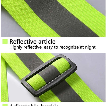 Reflective security Vest, Adjustable Reflector Gear Strap for Running and Cycling