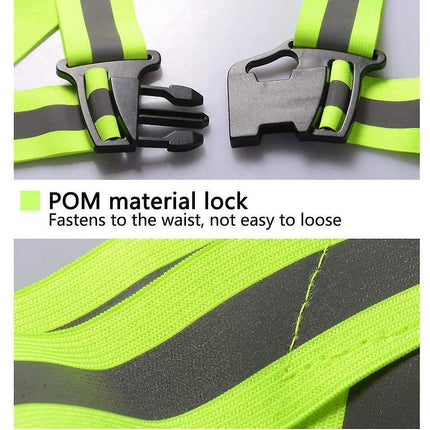 Reflective security Vest, Adjustable Reflector Gear Strap for Running and Cycling