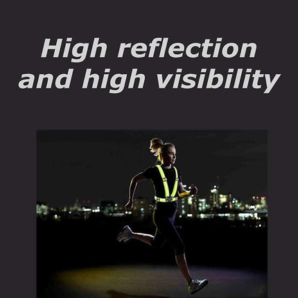 Reflective security Vest, Adjustable Reflector Gear Strap for Running and Cycling