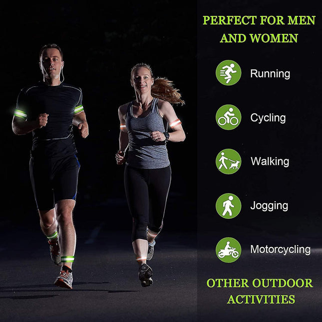 8 Pcs Reflective Bands High Visibility Wrist & Ankle Straps for Walking or Running – product detail