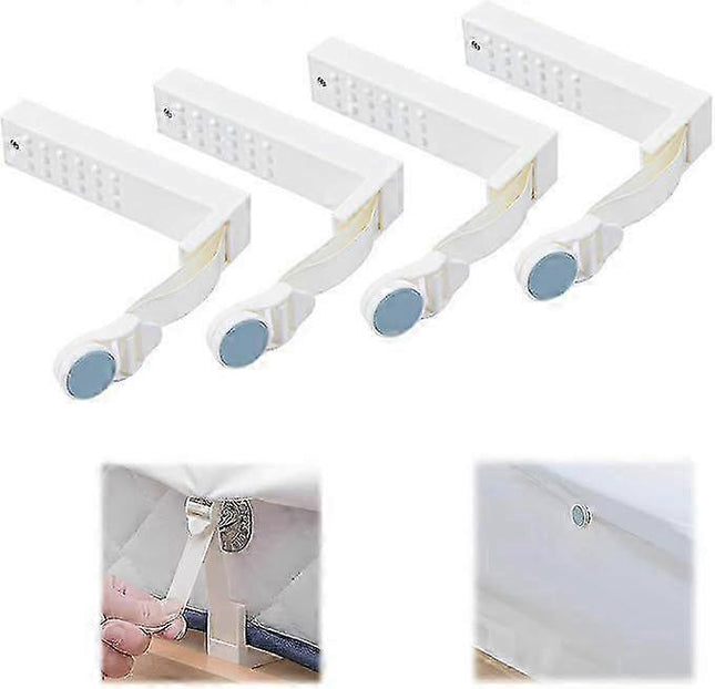 4PCS Adjustable Bed Sheet Clips Universal Suspenders and Fasteners for Tight Fit V1263-JX-3900