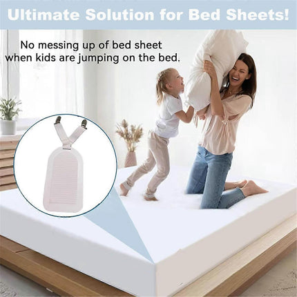 4PCS Adjustable Bed Sheet Holder Clips for Fitted Sheets