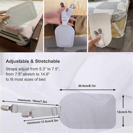 4PCS Adjustable Bed Sheet Holder Clips for Fitted Sheets