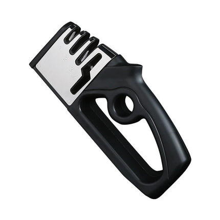 Cutter Sharpener Stainless Steel Whetstone-Black