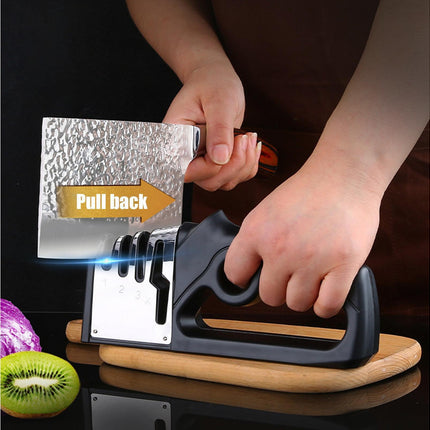 Cutter Sharpener Stainless Steel Whetstone-Black