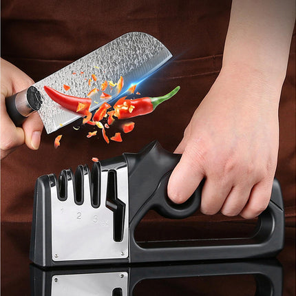 Cutter Sharpener Stainless Steel Whetstone-Black