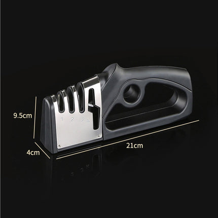 Cutter Sharpener Stainless Steel Whetstone-Black