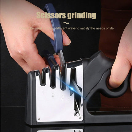 Cutter Sharpener Stainless Steel Whetstone-Black