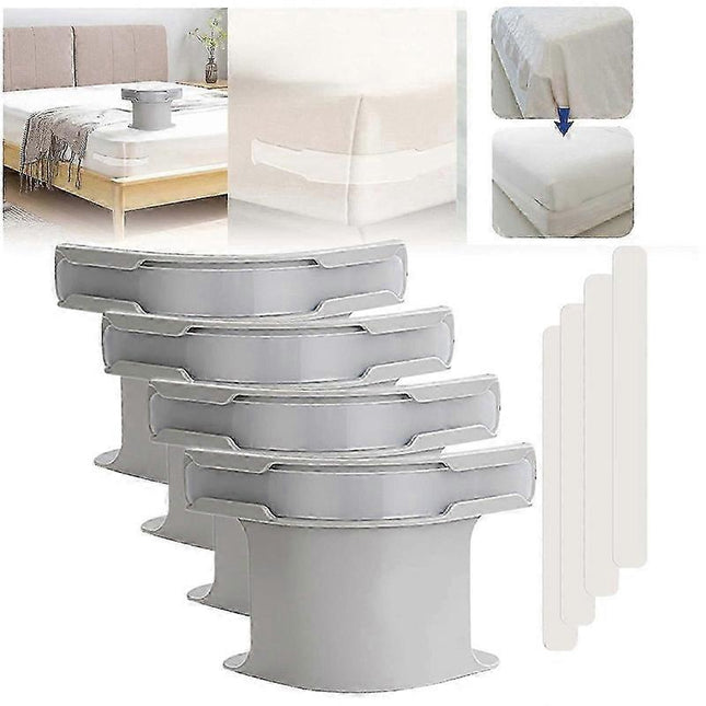 4-Pack No-Slip Bed Sheet Holders Corner Grippers for Secure Fit V1263-JX-3910