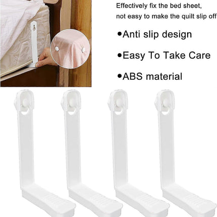 Adjustable Bed Sheet Holder Straps, Elastic Clips for Mattress & Sheets