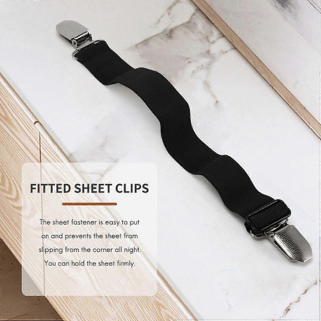 4PCS Adjustable Bed Sheet Straps Elastic Corner Clips for Mattress – product detail