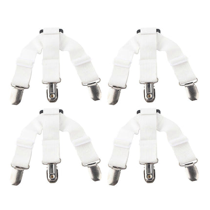 4PCS Bed Sheet Holder Straps, Elastic Fasteners for Mattress & Blankets