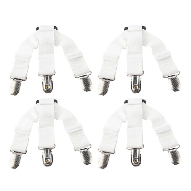 4PCS Bed Sheet Holder Straps Elastic Fasteners for Mattress & Blankets V1263-JX-3919
